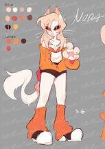 Art of my oc, Nora. [cartoony; colored sketch]