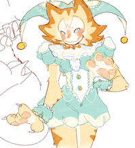Art of my oc, Doily. [cartoony; colored sketch]