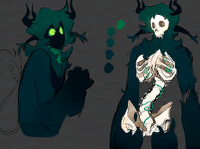 Oc art. [cartoony; colored sketch]